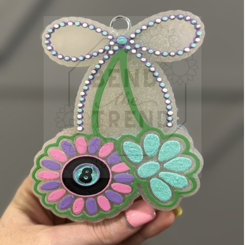 8 Ball Turquoise Bow Mold