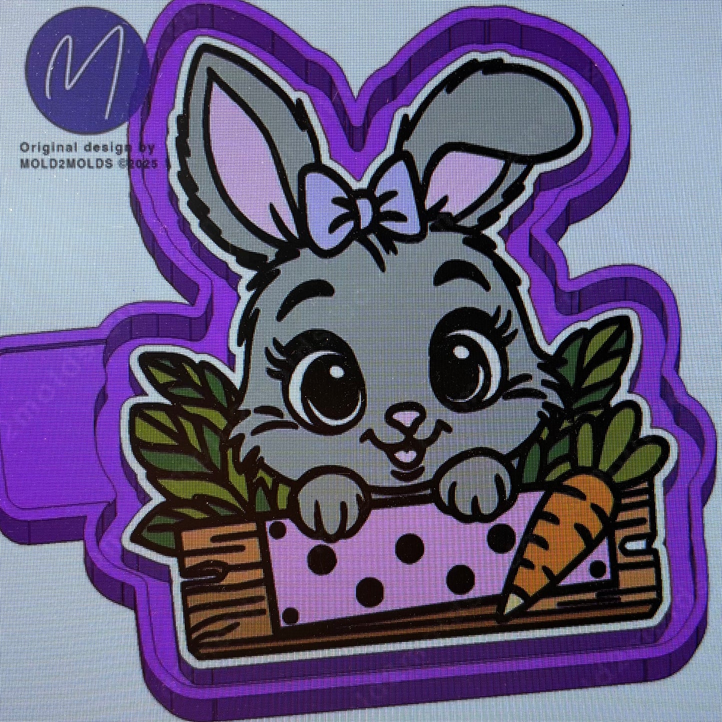 Peeking Easter Bunny Mold