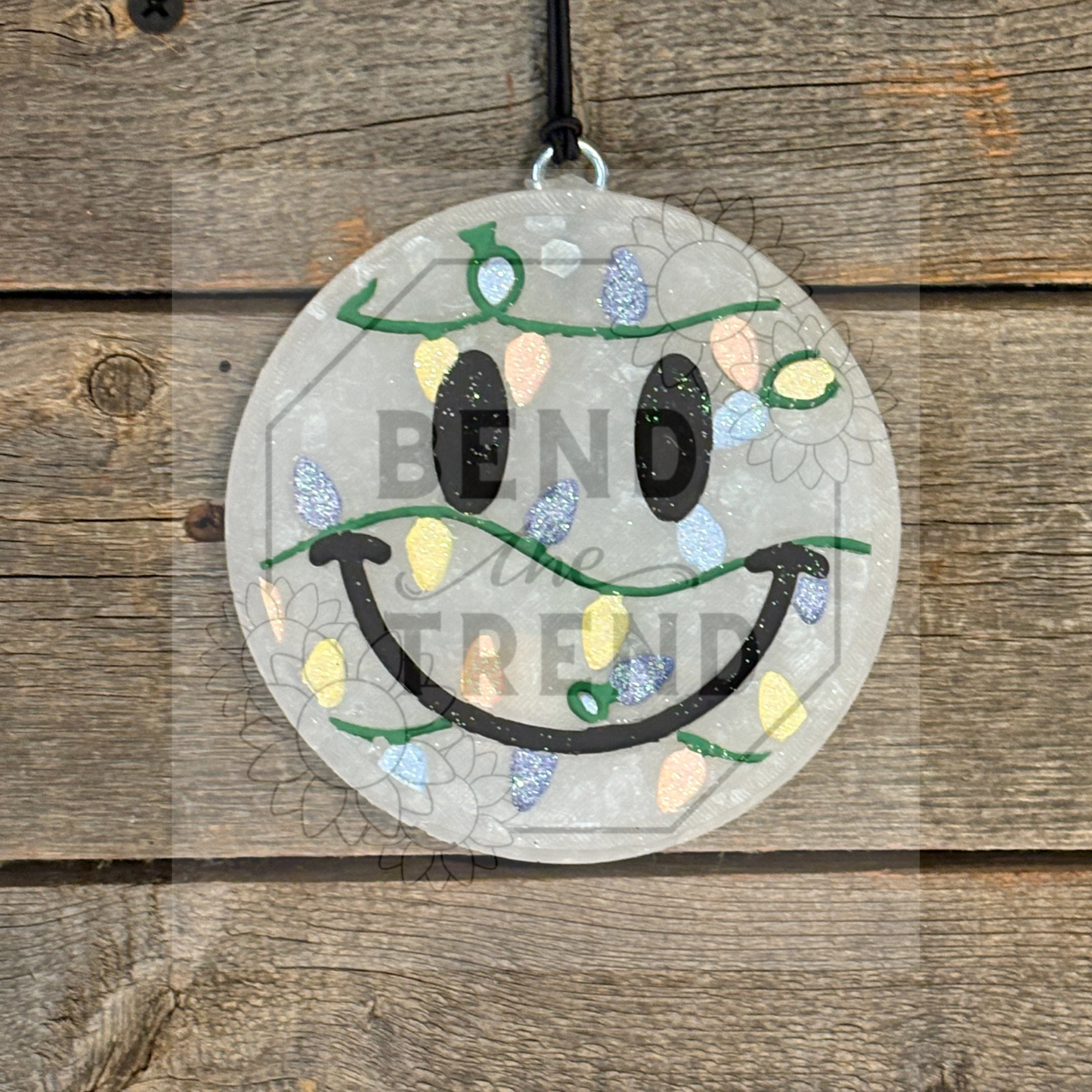 Christmas Lights Round Freshie