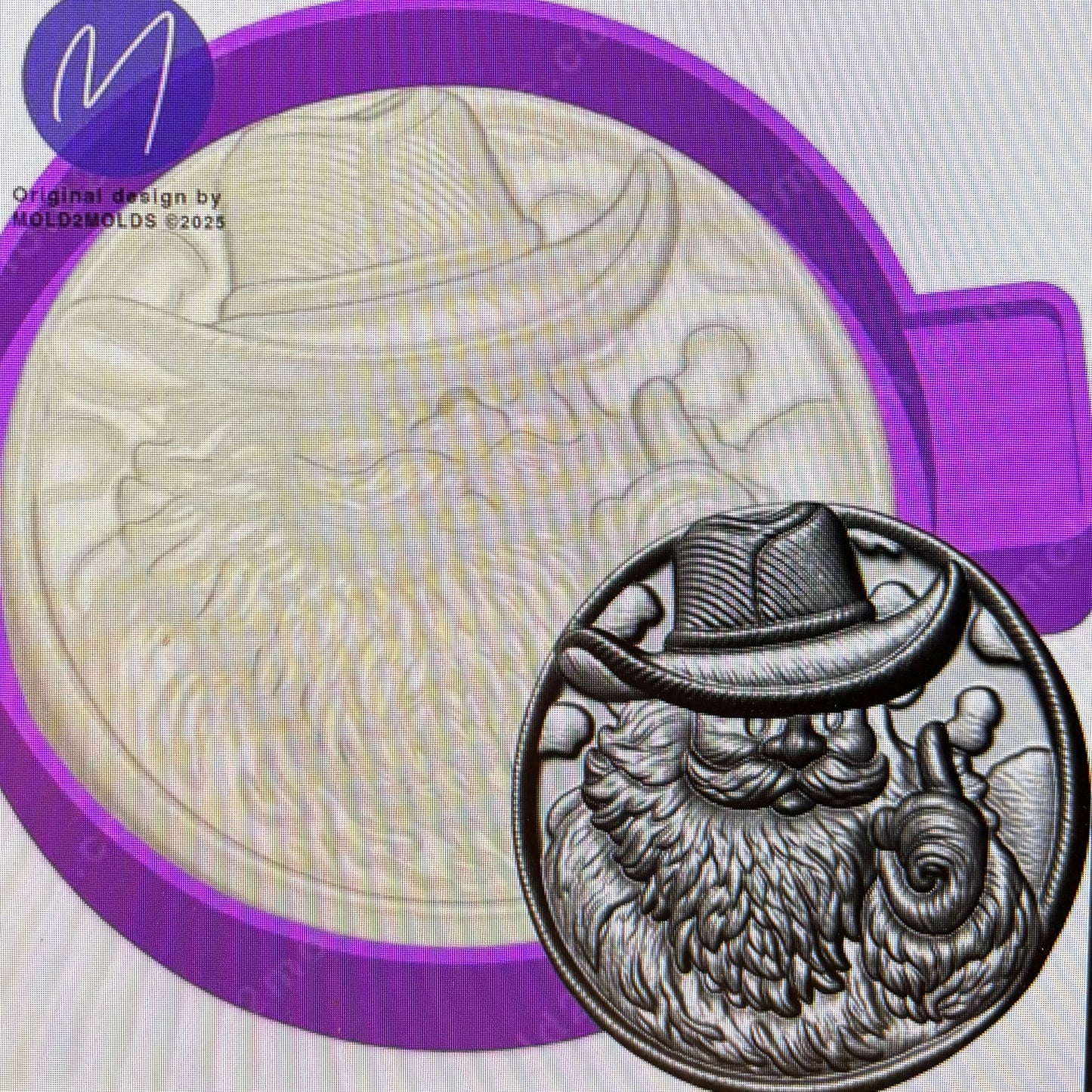 Cowboy Santa 3d Mold