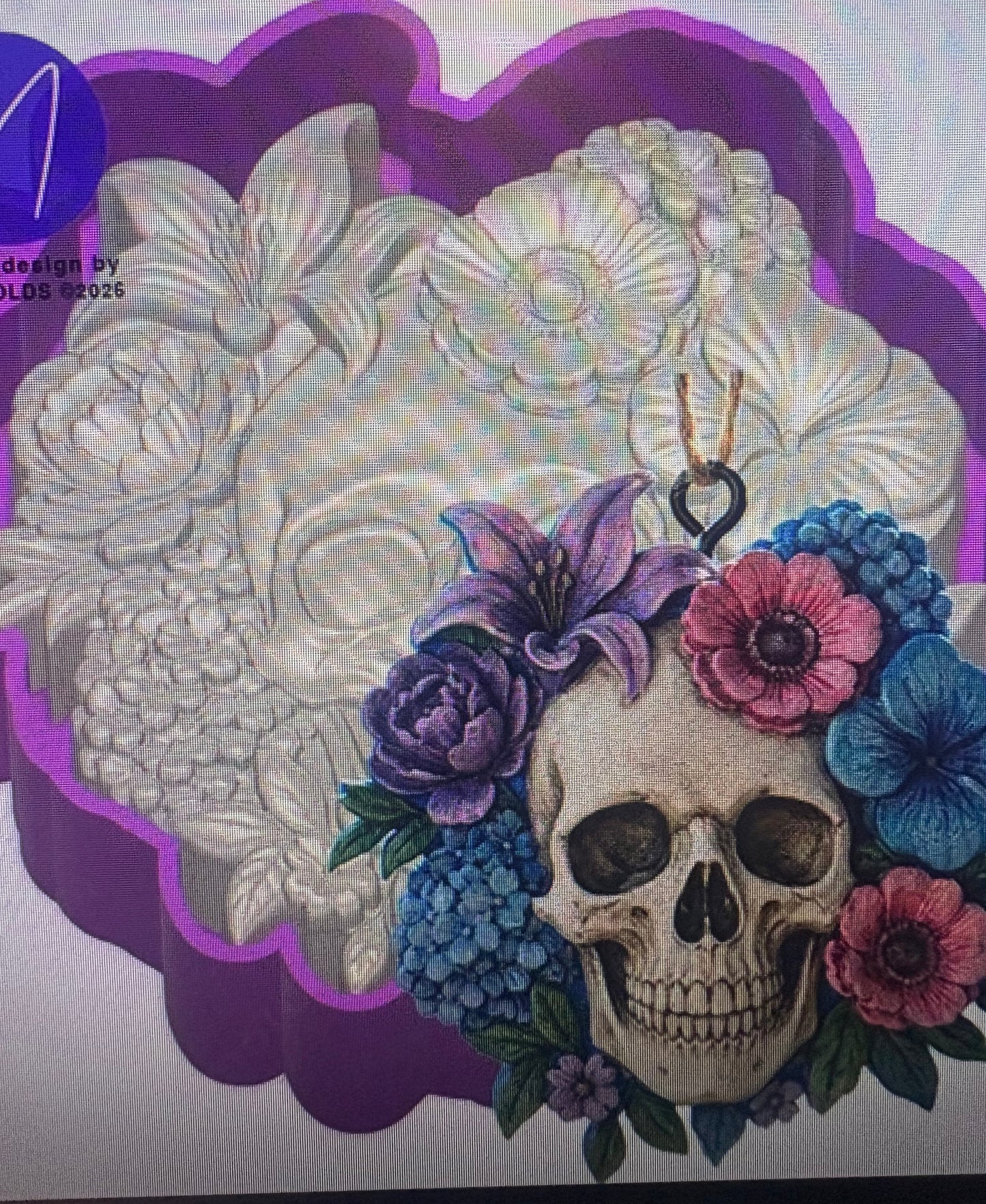 3D Floral Skull Mold