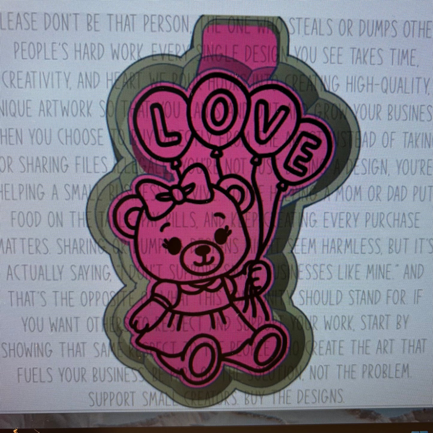 Teddy with Love  Mold