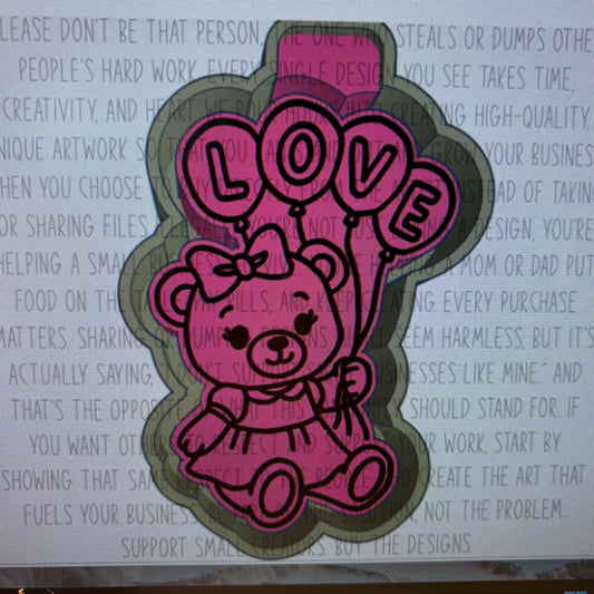 Teddy with Love  Mold