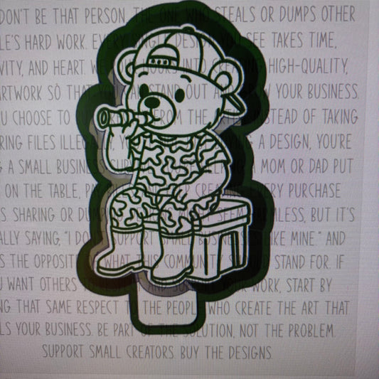 Hunter Teddy on Cooler Mold