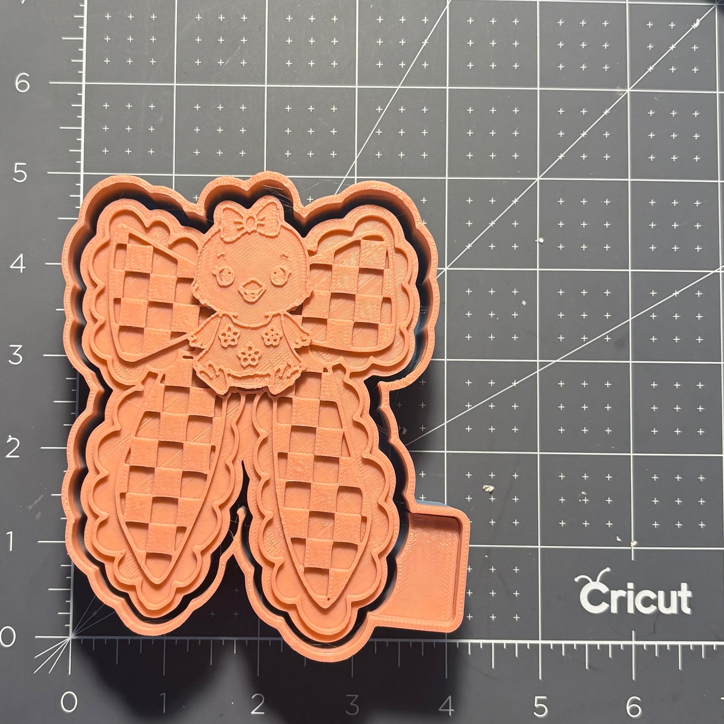 Easter Chick Checked Bow Mold