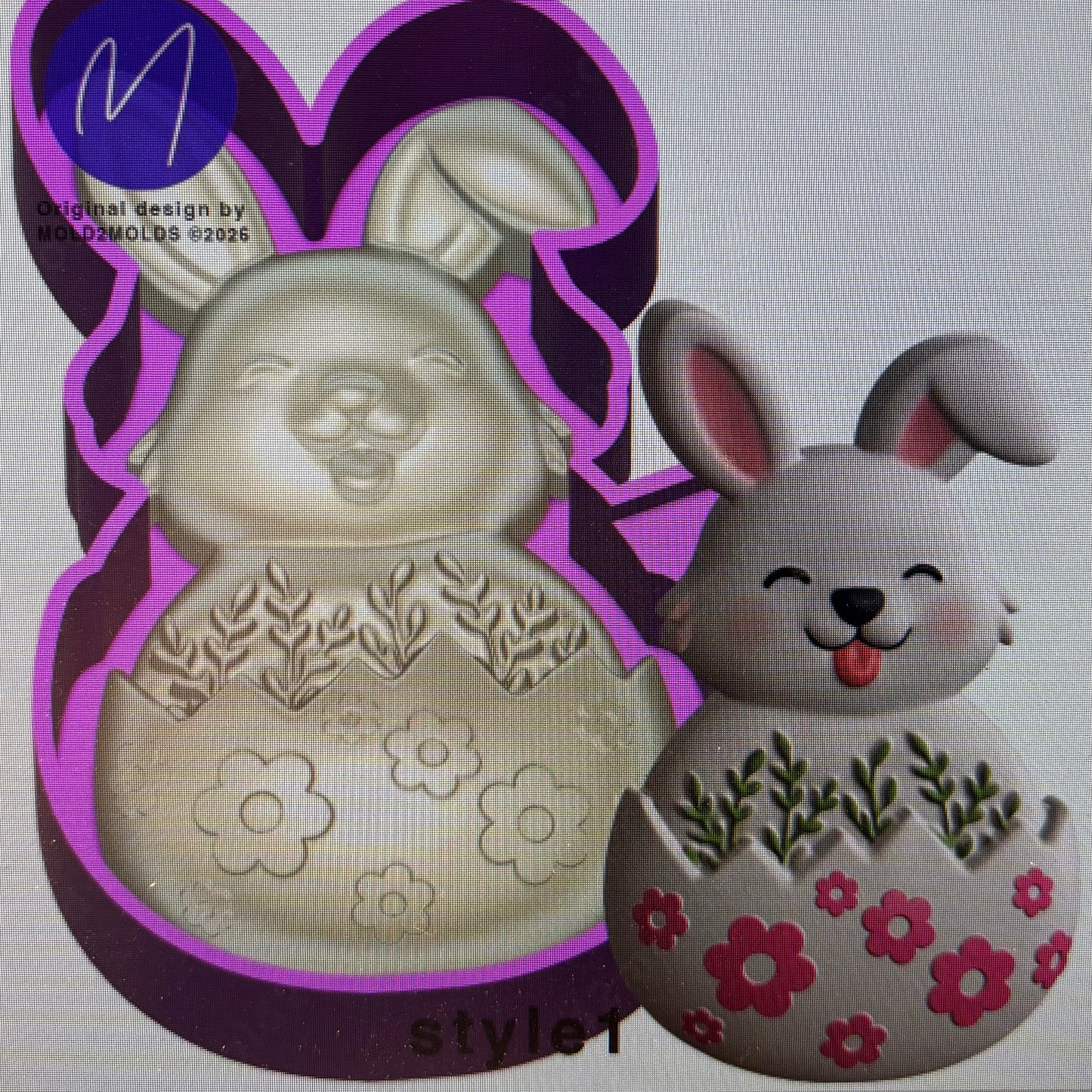 3D Bunny an Egg Mold