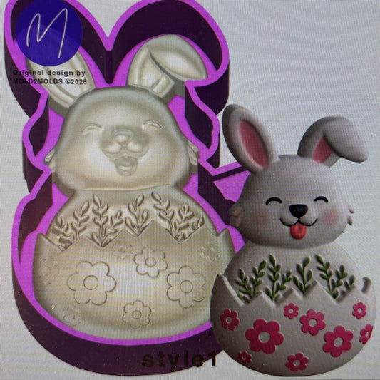 3D Bunny an Egg Mold