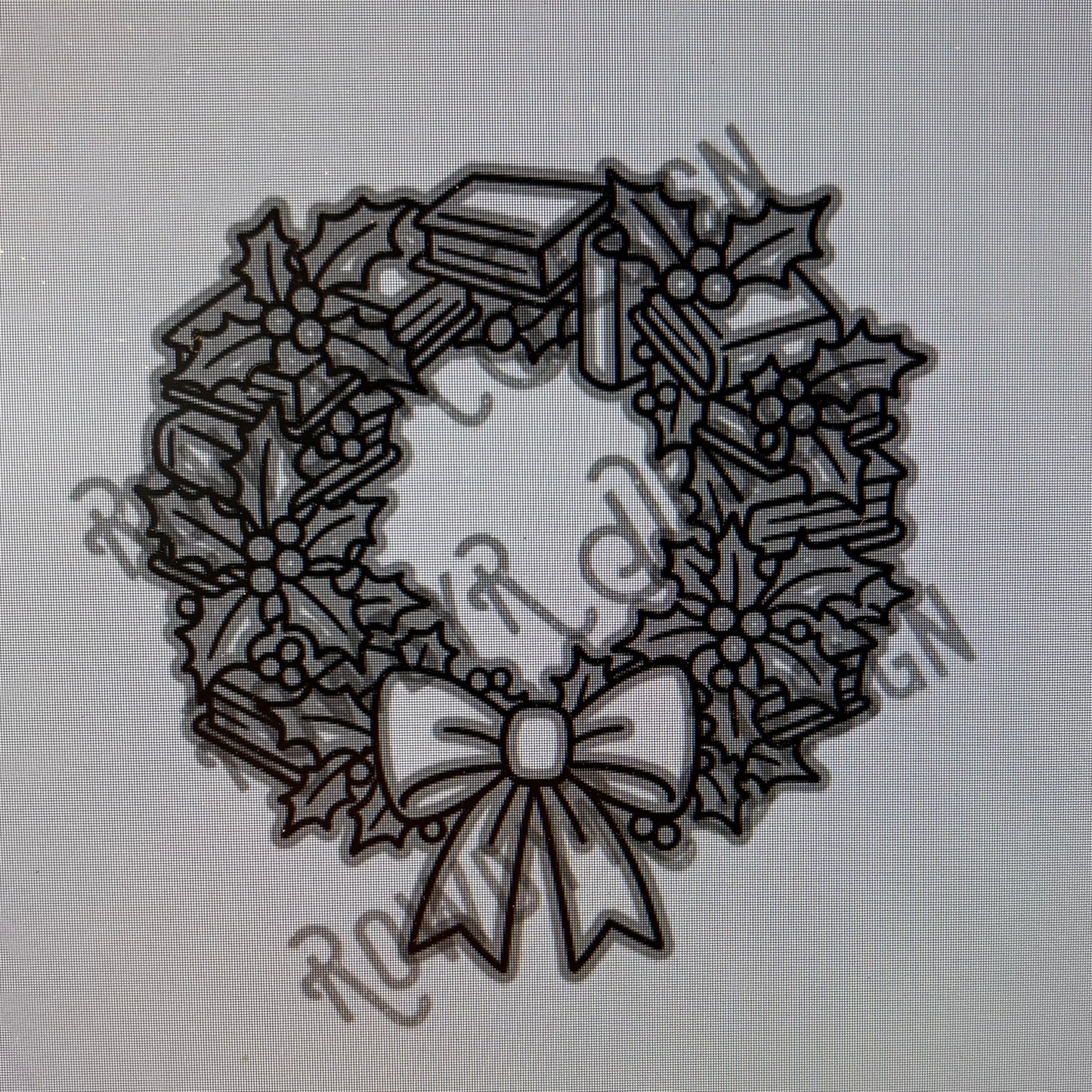 Christmas Wreath with Books  Candy Cane Mold