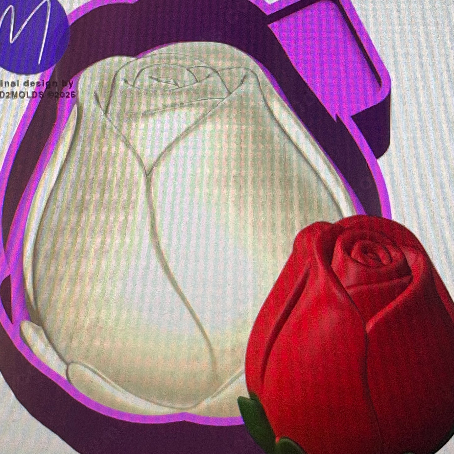 3d Rose Bud Mold