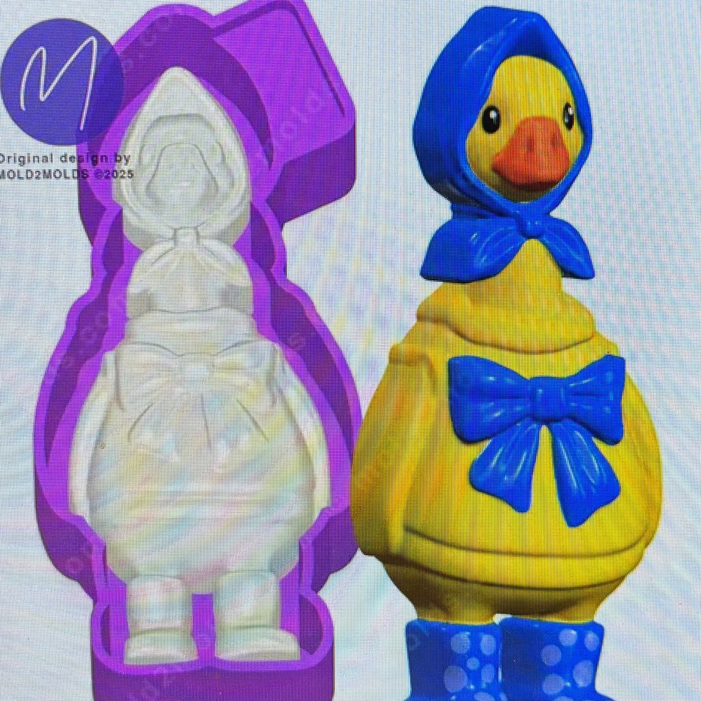Goose With Bonnett 3d Mold