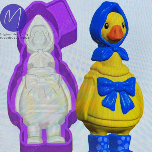 Goose With Bonnett 3d Mold