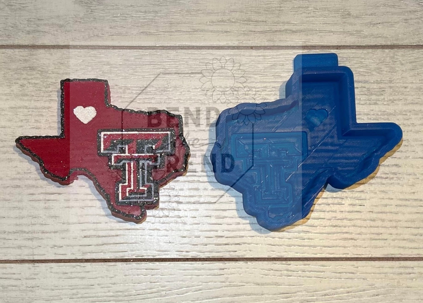 Texas with Double T Heart Mold