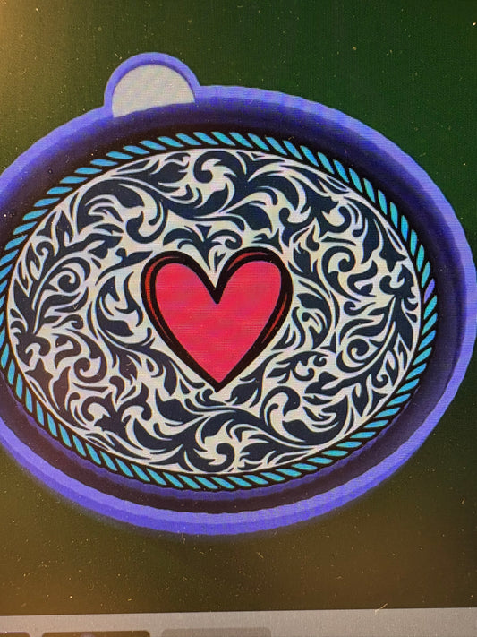 Tooled Heart Buckle Mold