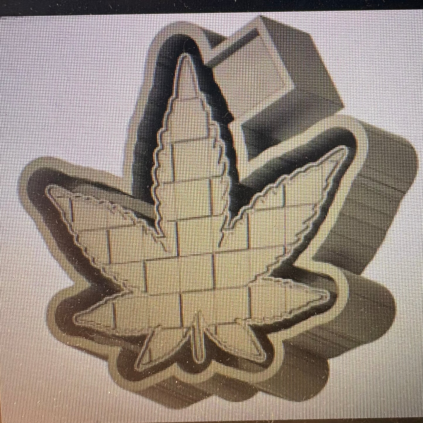 420 Checkered Weed Leaf Mold