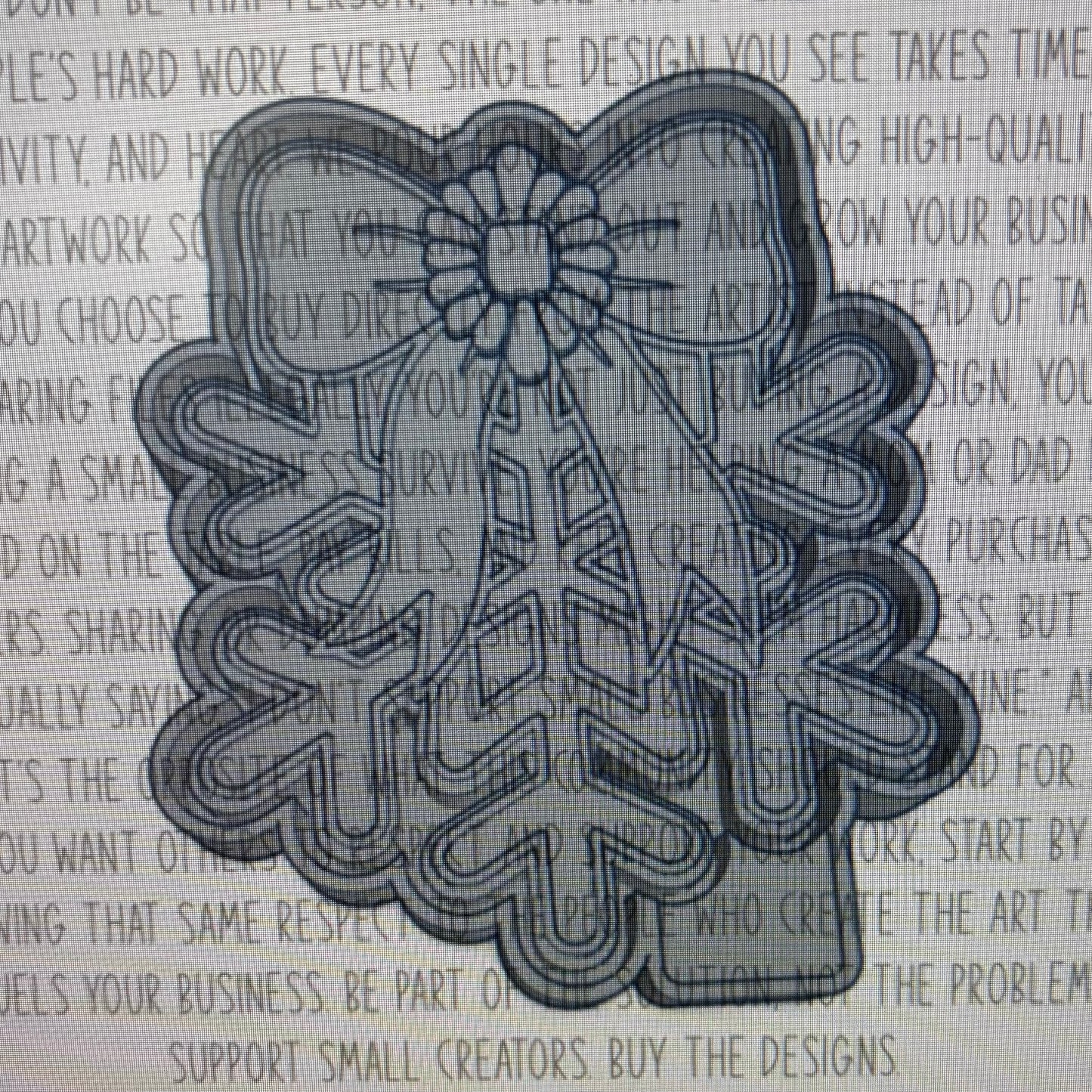 Snowflake Turquoise Bow Mold