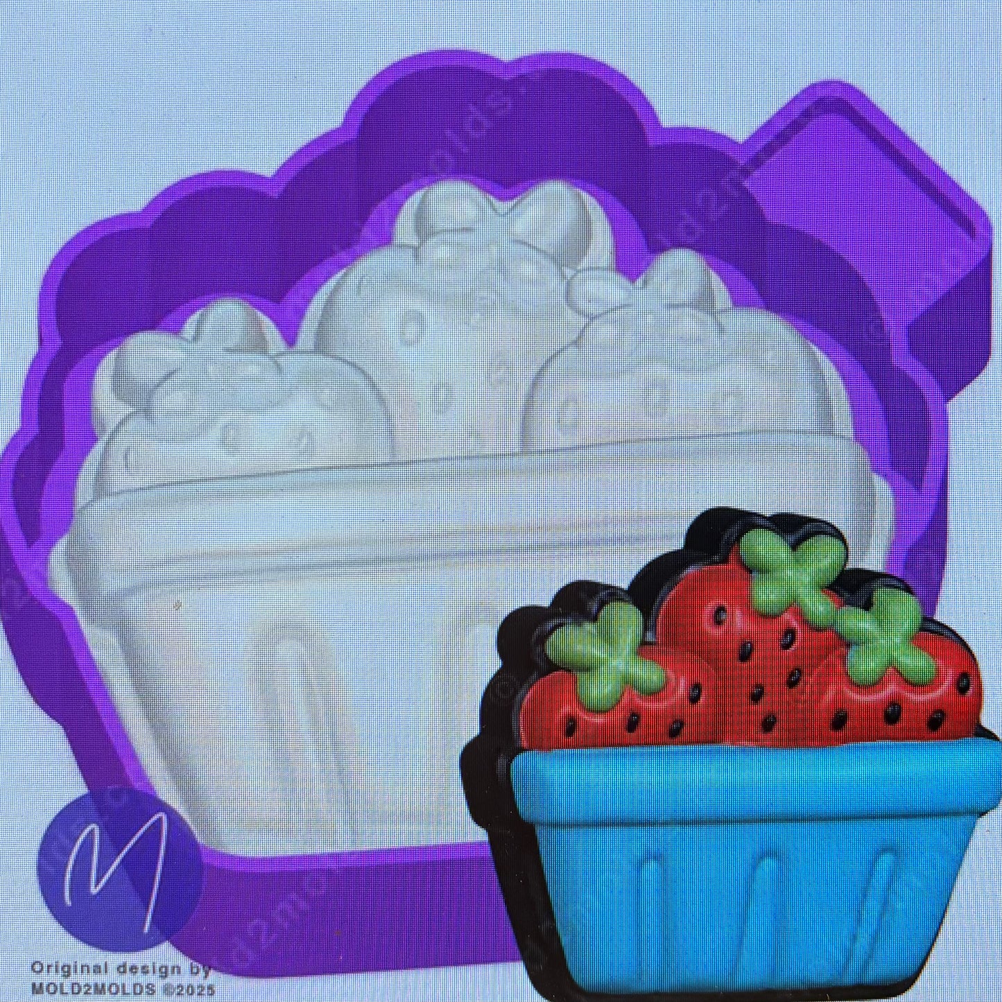 Strawberries 3d Mold