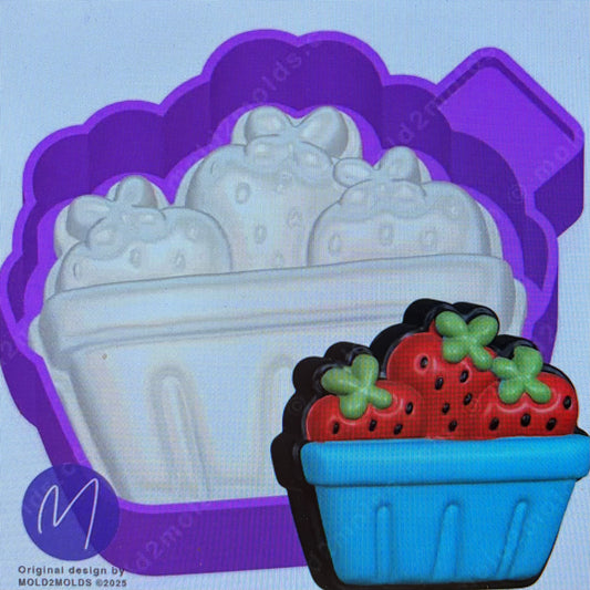 Strawberries 3d Mold