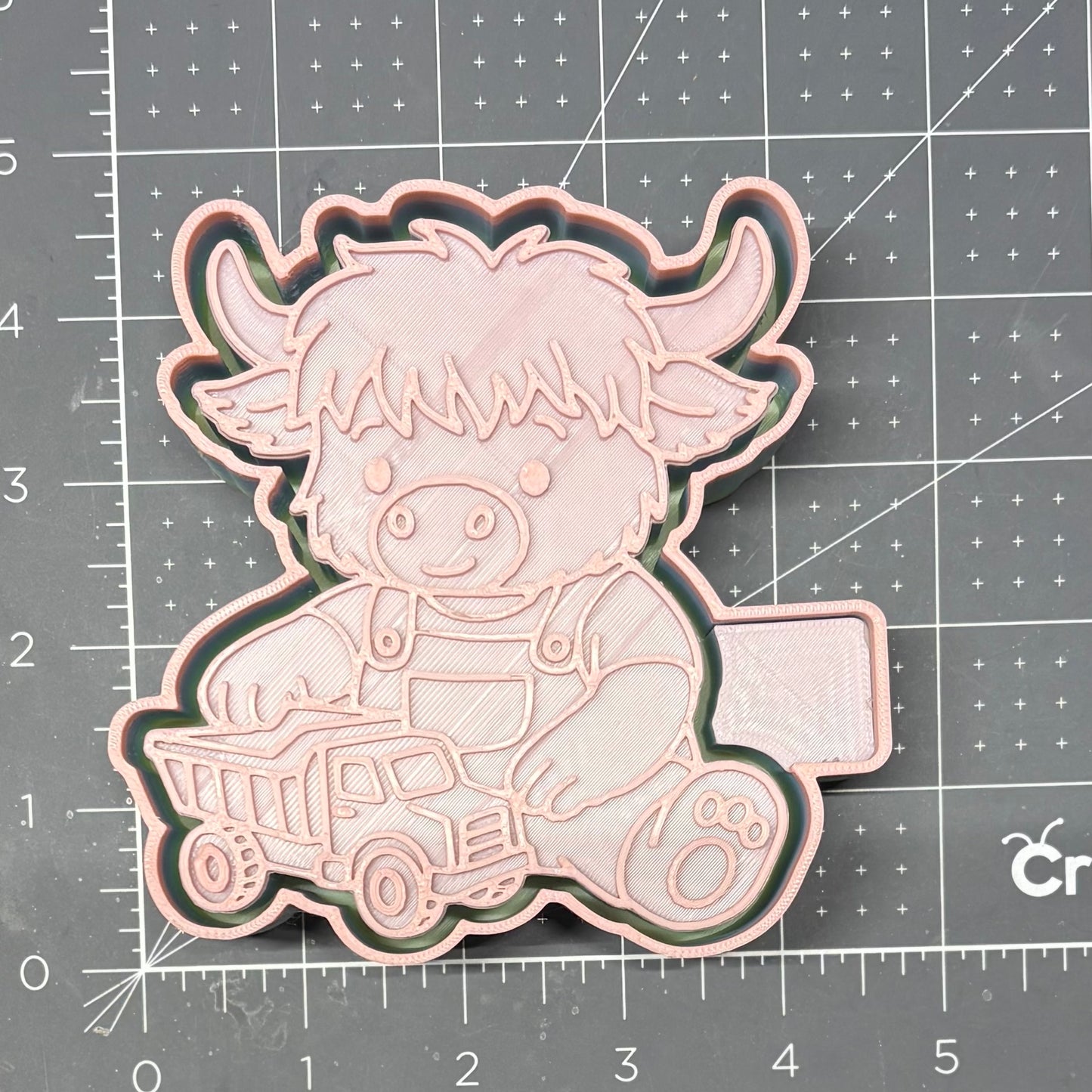 Highland Cow with Dump truck Mold