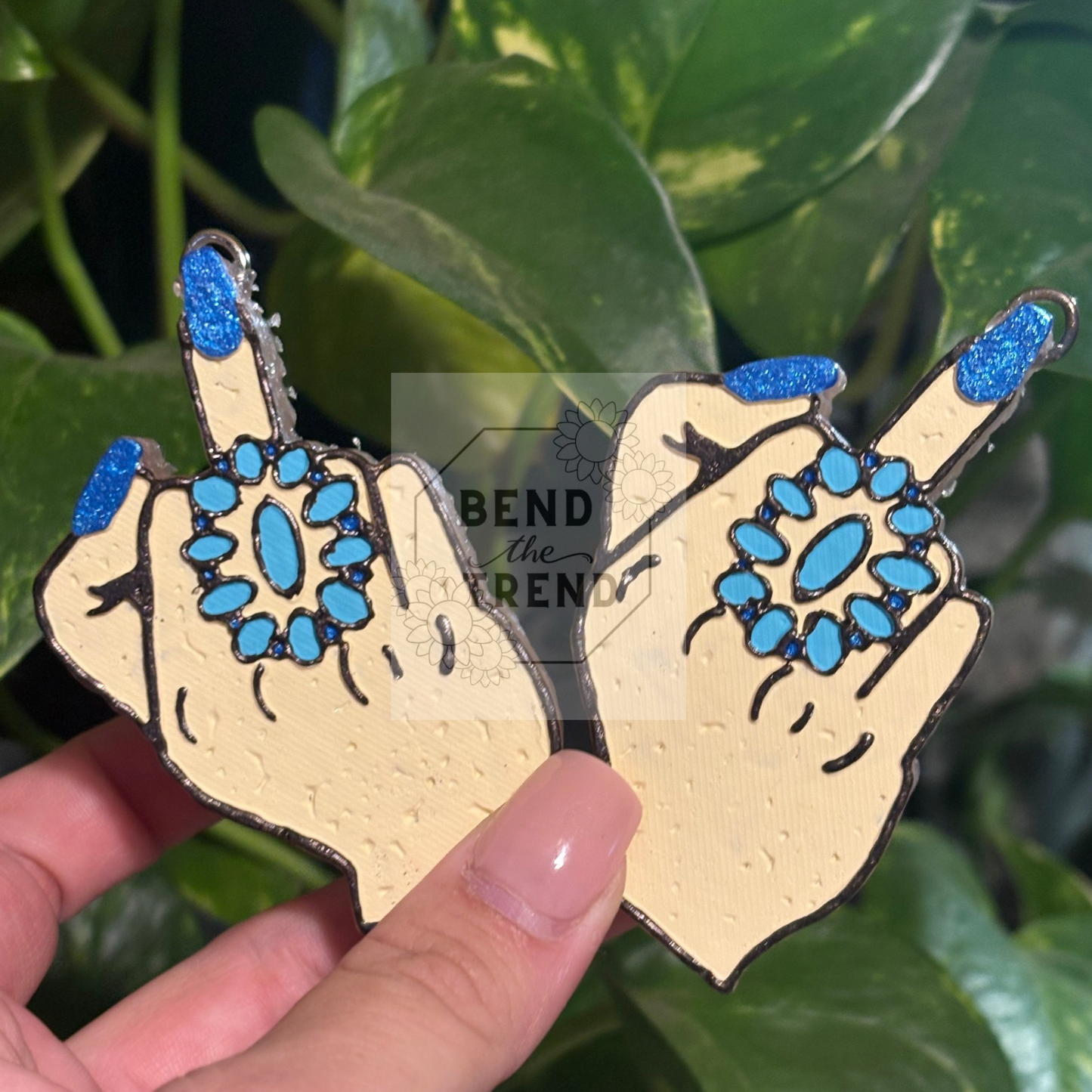 Turquoise Middle Finger Vent (2) Mold
