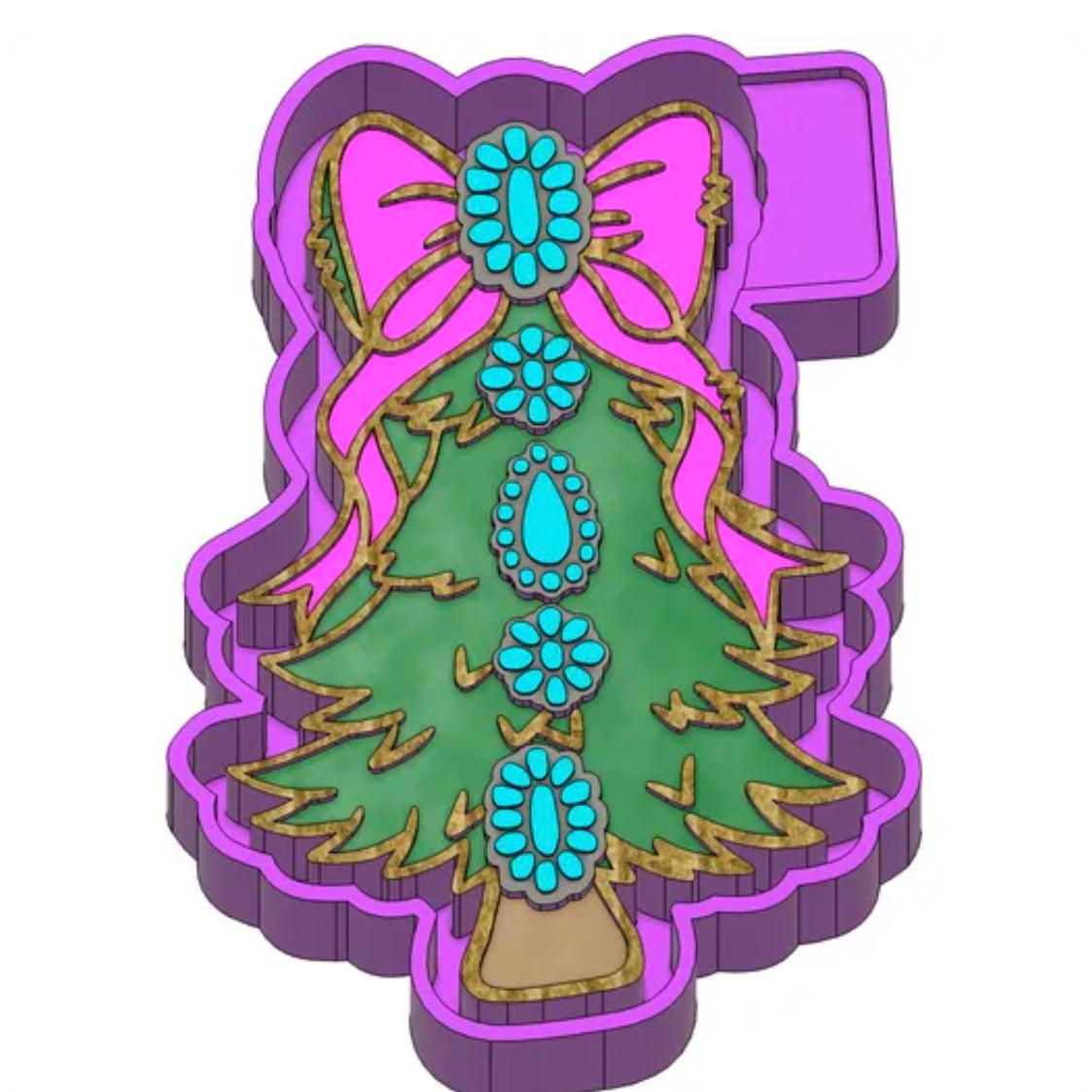 Turquoise Christmas Tree Mold