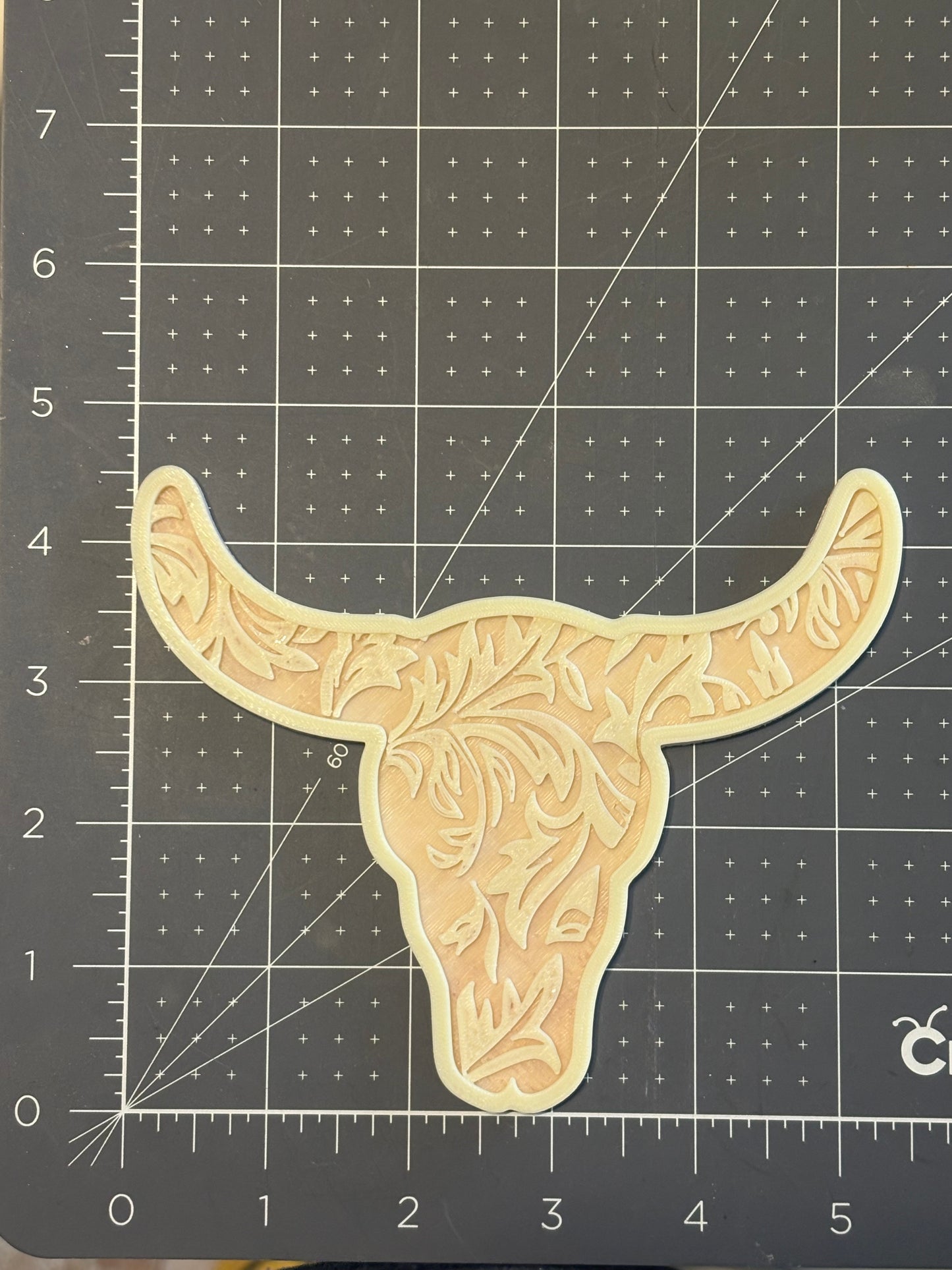 Bull Skull B Tooled Leather Insert Mold