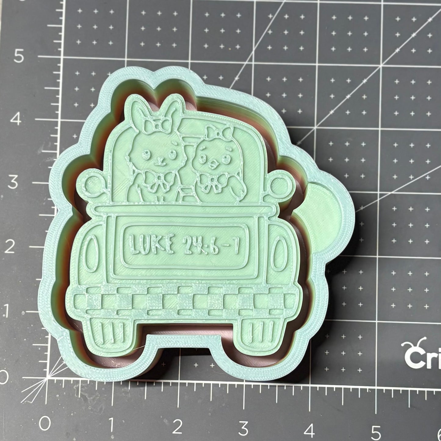 Easter Bunny Truck Luke 24:6-7 Mold