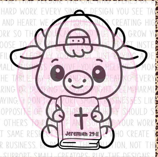 Bull With Bible Stamp Mold