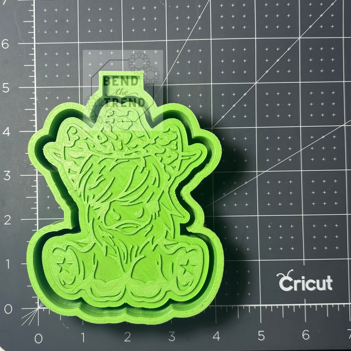 Highland Cow with Cow Print Cowboy Hat Mold
