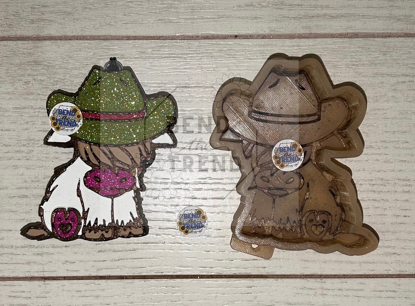 Highland Cow Cowgirl Mold