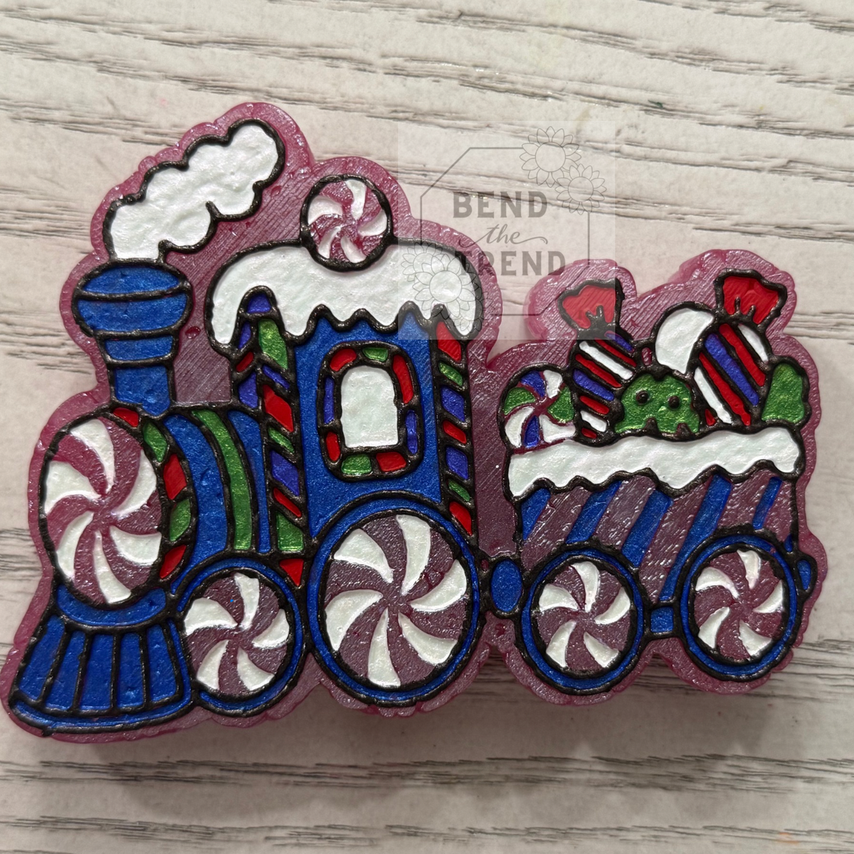 Peppermint Christmas Train Mold