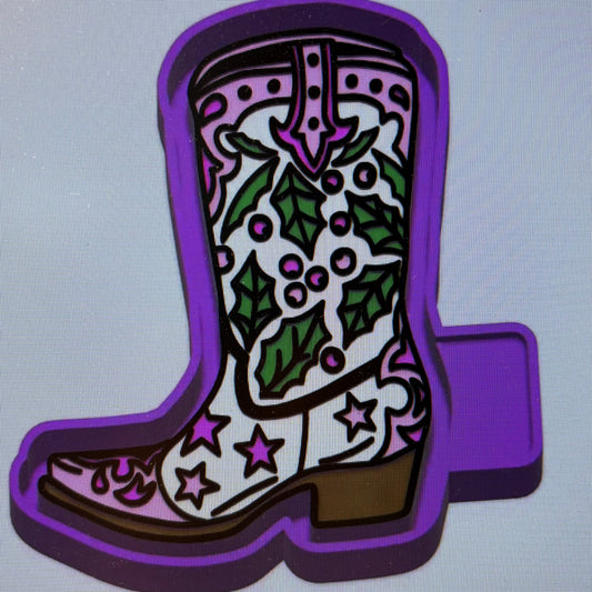 Cowgirl Christmas Boots Mold