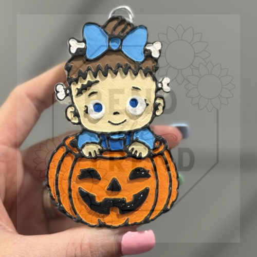 Girl Frankie In Pumpkin Mold