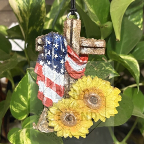 3D Cross with Sunflowers Mold