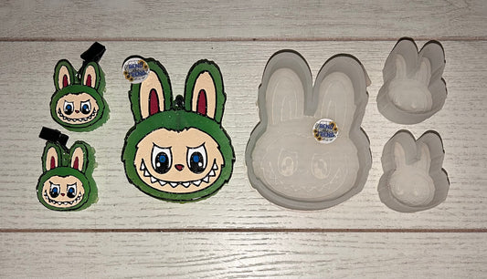 Labubu Face Set (1 lg & 2 vent) Mold