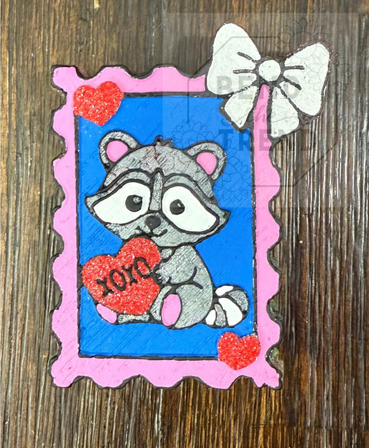 Raccoon XOXO Stamp Mold