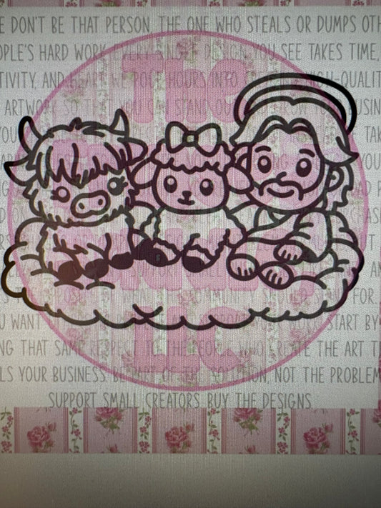 Jesus with Animals Mold