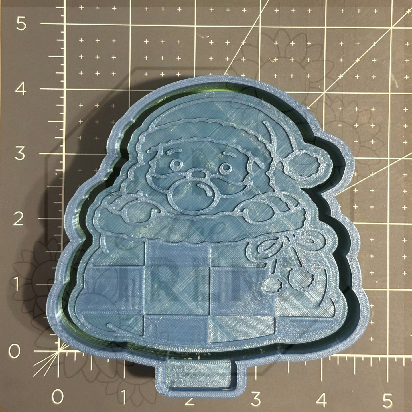 Santa Blowing Bubble in a Bag Mold