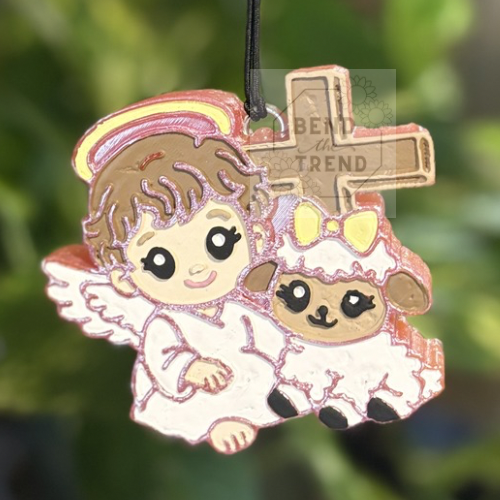 Angel & Lamb with Cross Mold