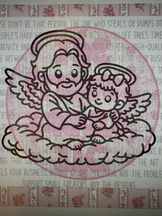 Jesus with Angel Baby Mold