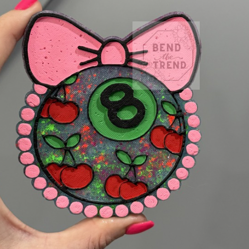 Bow 8 Ball & Cherries Freshie