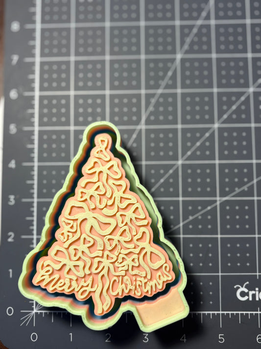 Merry Christmas Tree with Bows  Mold