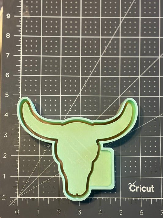 Bull Skull B Mold (Plain for inserts)