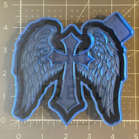 3D Angel Wing Cross Mold