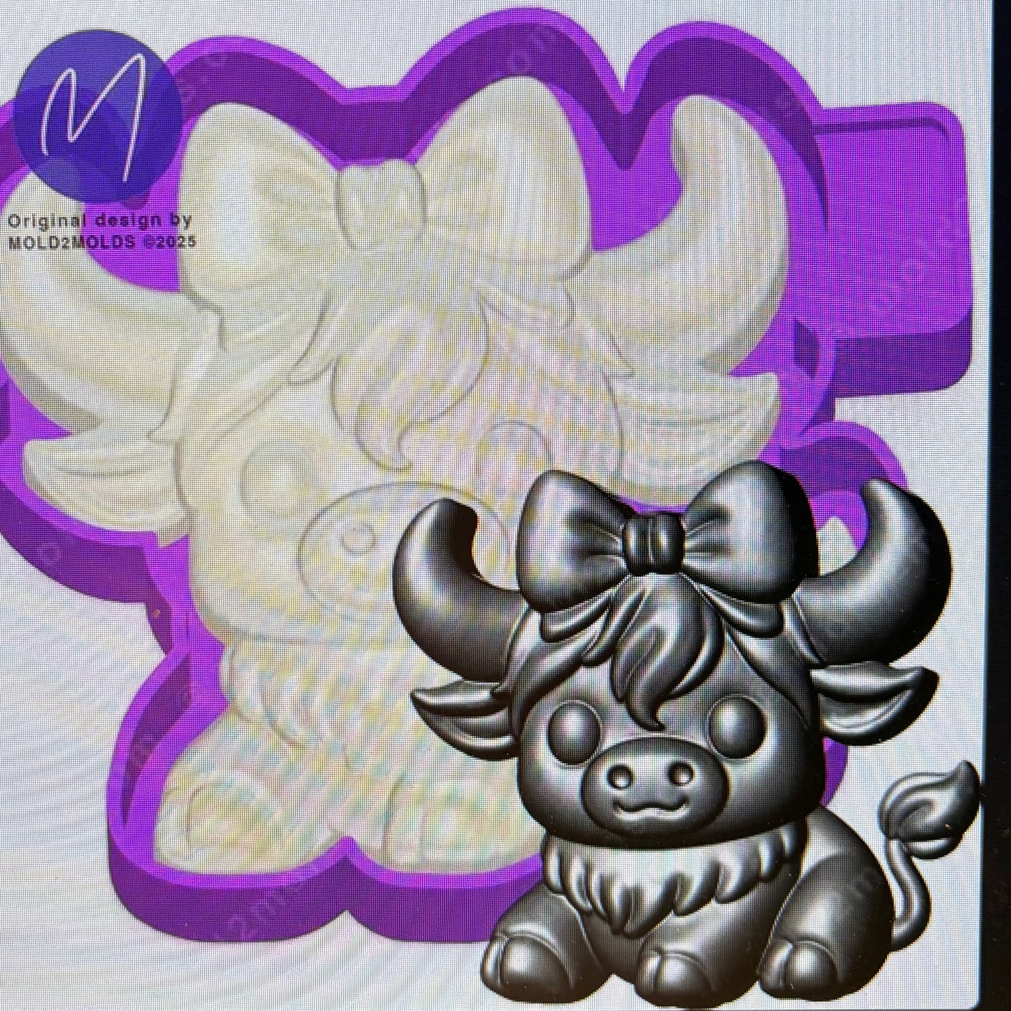 Highland with Bow 3d Mold