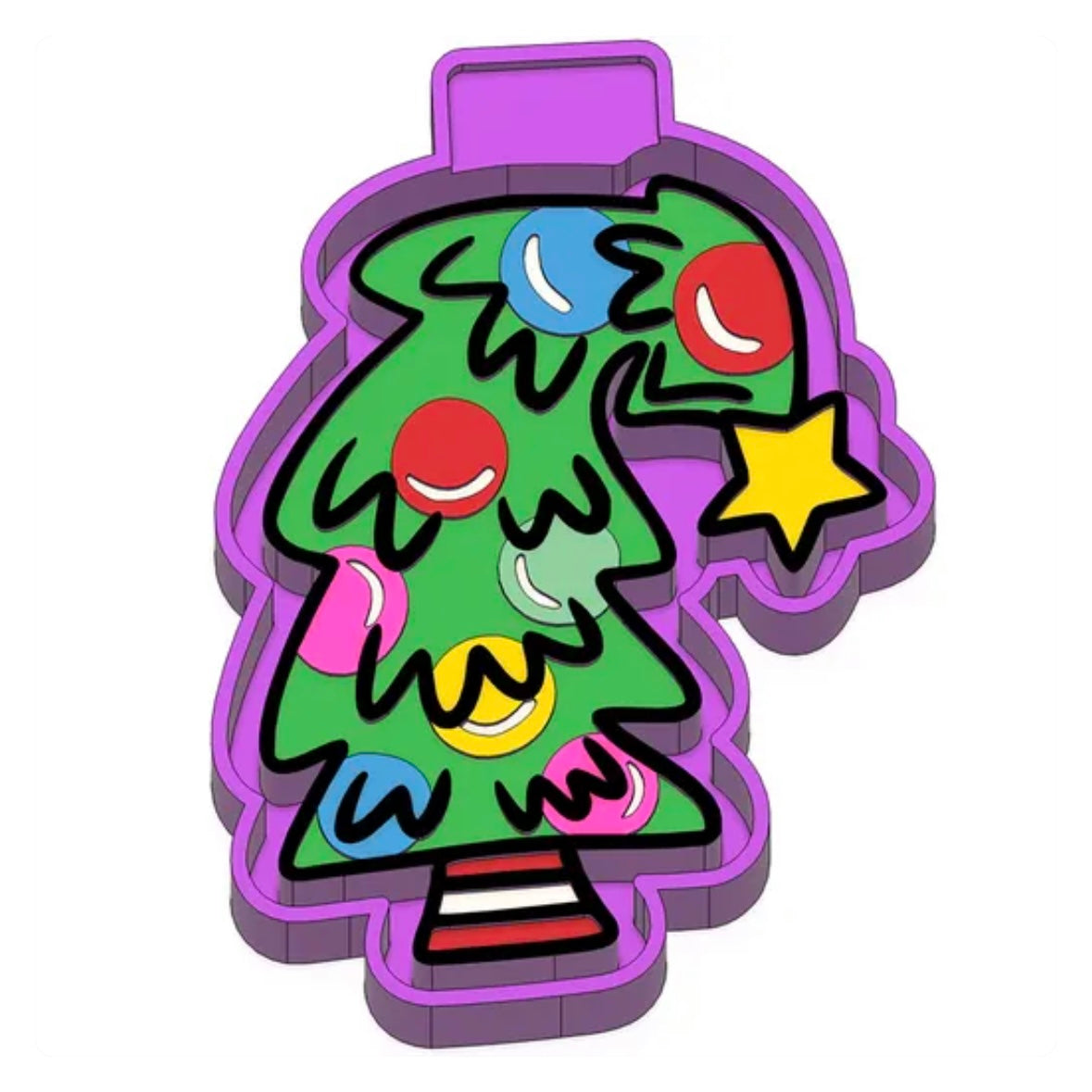 Leaning Christmas Tree Mold