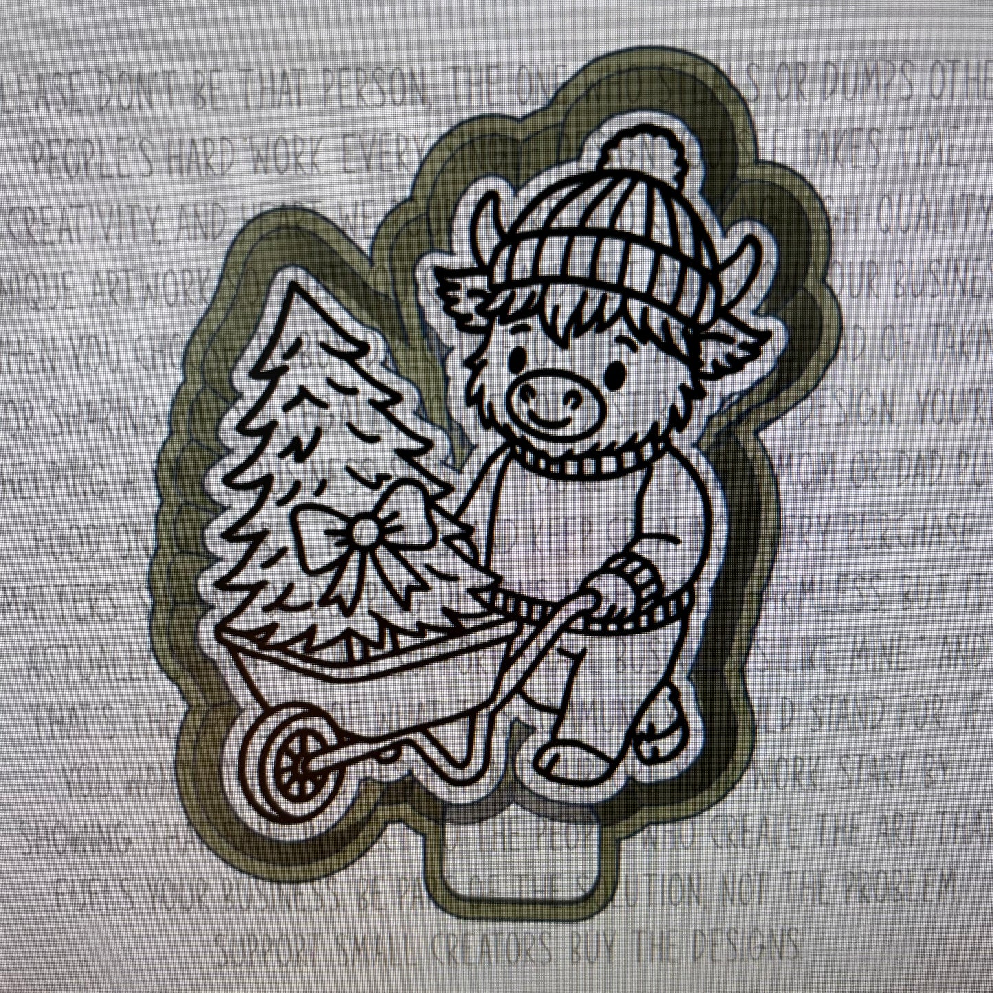 Highland with Christmas Tree Mold