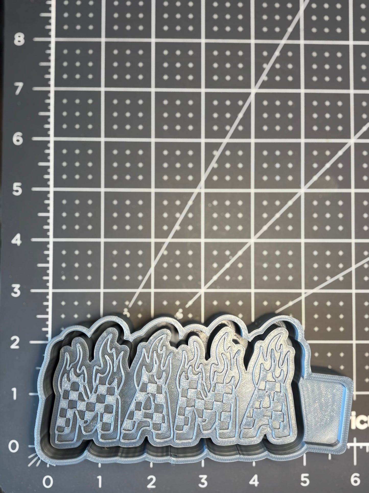 Checked Mama With Flames Mold