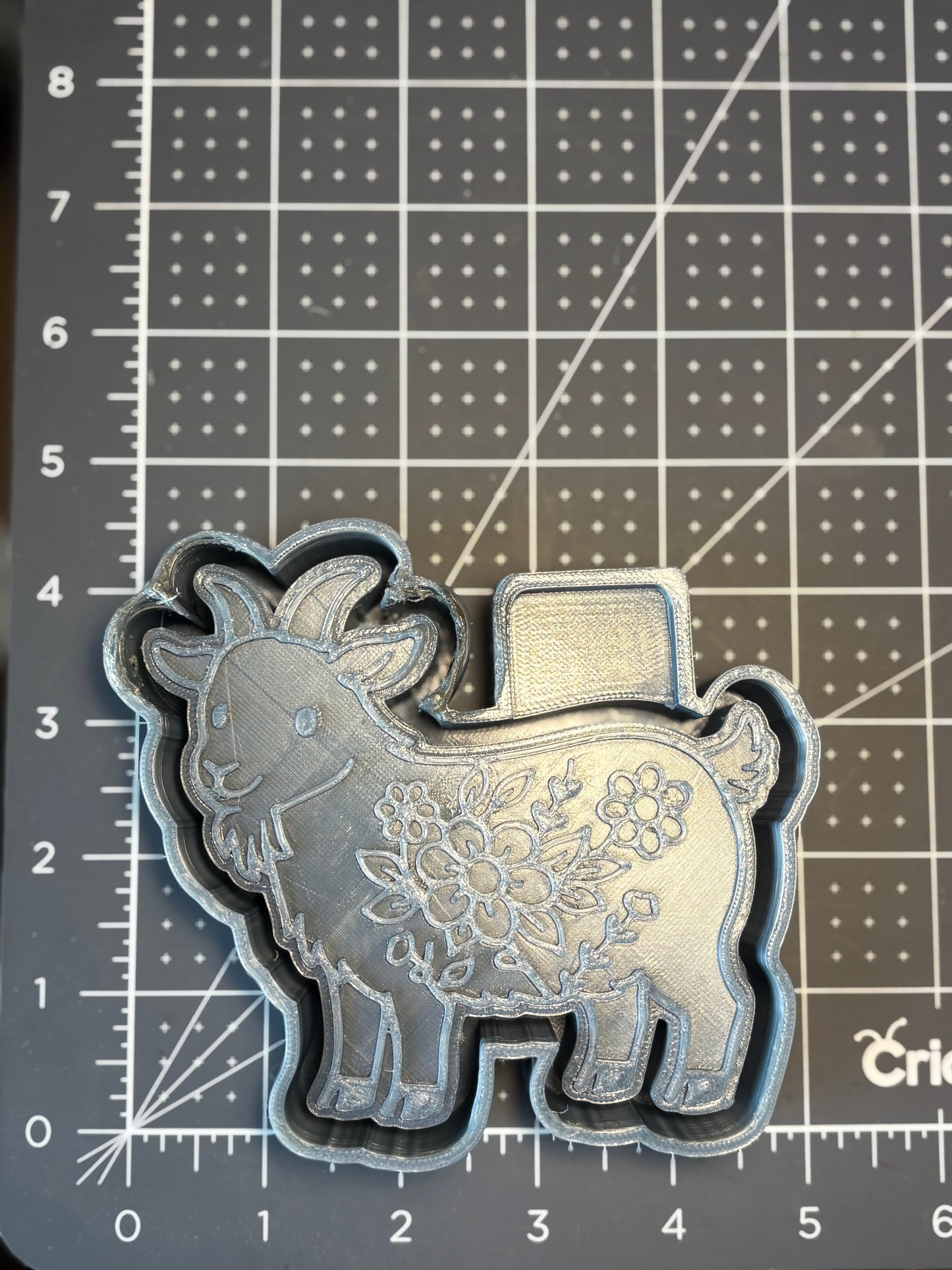 Floral Goat Mold