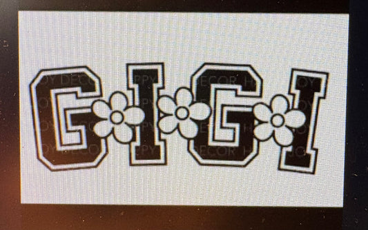 GIGI with flowers Mold