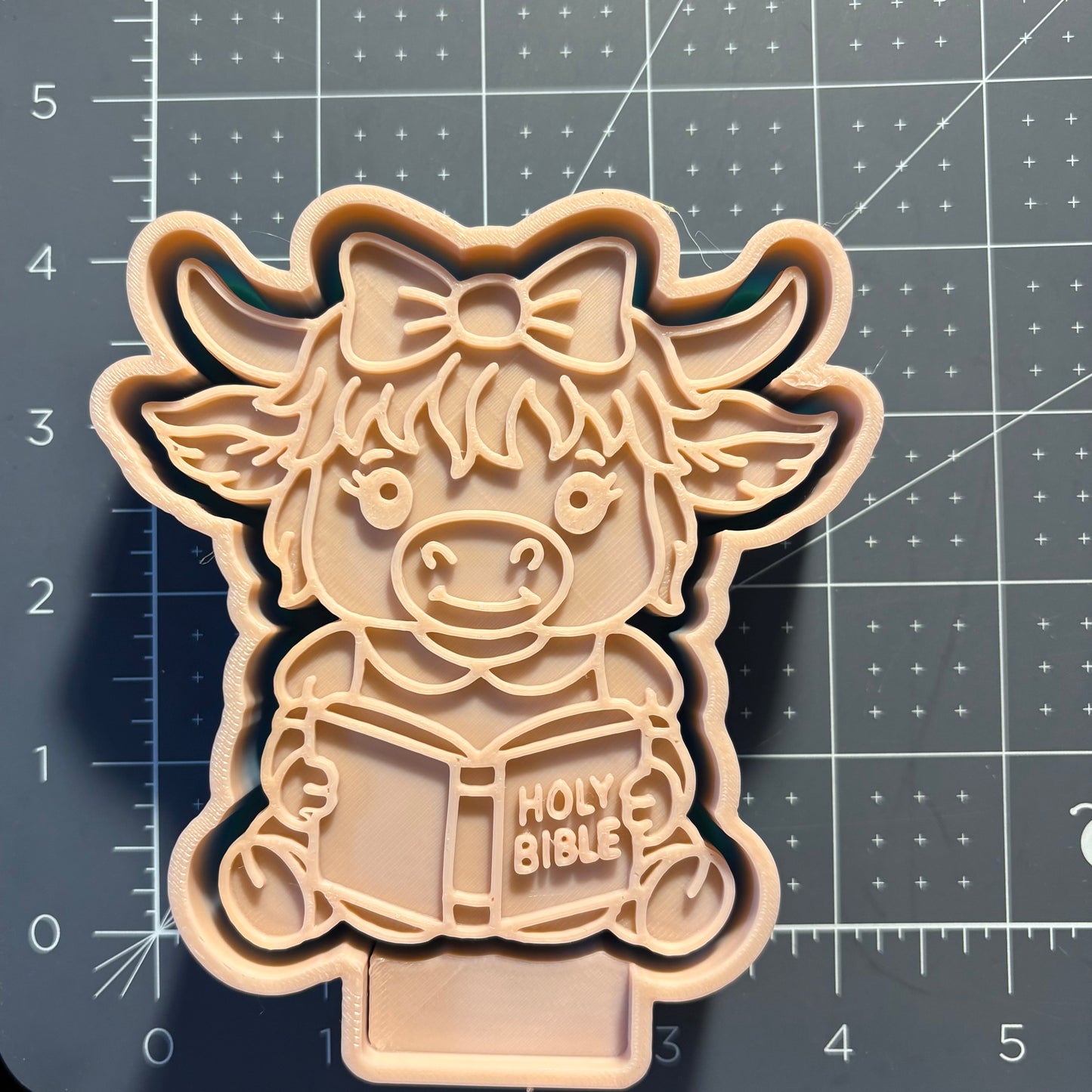 Highland Cow With Bible Mold